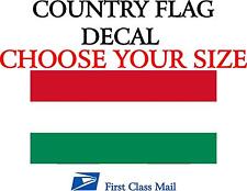 HUNGARIAN COUNTRY FLAG, STICKER, DECAL, 5YR Country flag of Hungary picture