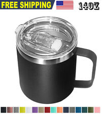 14oz Coffee Mug Slider Lid Stainless Steel Vacuum Double Wall Insulation Tumbler picture
