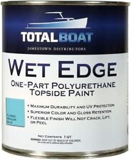 Marine Topside Paint for Boat Pool Slide Fiberglass Wood Classic Whaler Blue 1Qt picture
