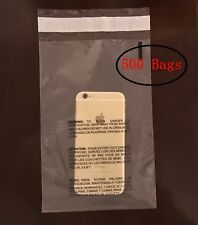 Clear Poly  Suffocation Warning Self Seal FBA Bags  picture