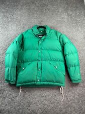 VINTAGE 70s GERRY Goose Down Jacket Mens Large Green USA Made Puffer Coat * picture