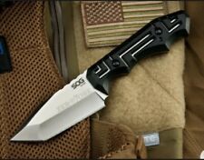 SOG Growl Black GRN 9Cr18MoV Fixed Blade Knife w/ Sheath.satin finish AUTHENTIC  picture