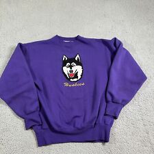 Vintage Midwest Embroidery Husky Purple Sweatshirt Men Adult Large 90S picture