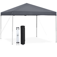 10x10 Pop Up Canopy Tent Instant Outdoor Canopy Easy Set Up Straight Leg Grey picture