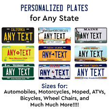 Personalized Custom License Plate Tag for Any State Wall Auto Car Bicycle ATV  picture