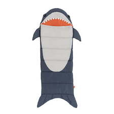 Finn the Shark Kid's Sleeping Bag - Navy/Gray picture