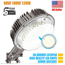 80W 100W 120W LED Light Dusk to Dawn Photocell Yard Barn Security Area Light US picture