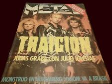 JUDAS PRIEST TREASON 1987 Record with Julio Iglesias Metal 51 Magazine Argentina picture