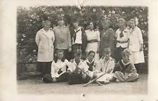 1916 Girls Indoor Baseball Team RPPC Marengo Ave School Pasadena CA Postcard Id picture