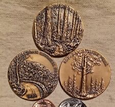 Maco Bronze Shenandoah, Redwood, & Sequoia National Park Medals picture
