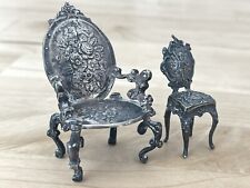 Antique Miniature Silver Chairs (2) picture