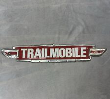 Vintage Trailmobile 1950's Sign Airstream Semi Tractor Trailer Metal Emblem 24
