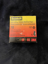 3M Scotch 70 Self-Fusing Gray Silicone Electrical Tape 1 in x 30 ft x .012 in picture