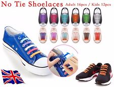 Easy No Tie Elastic Shoe Lace 100% Silicone Trainers Shoes Adult Kids Shoelaces picture