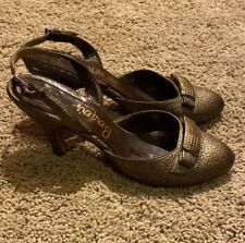 Vintage Antique 1950’s Mid Century Herbert Levine Leather Pinup Sling Pumps 6AA picture