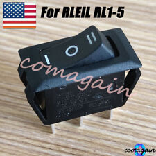 Black Button Rocker Switch For RLEIL RL1-5 3-Pin 3 Positions 16A 250VAC T125/55 picture