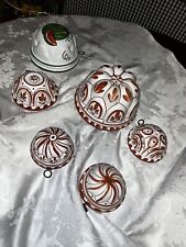 Vtg 6 Bassano Ceramiche ABC Hand Painted  Ceramic  Pottery  Molds ITALY Nice picture
