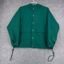 Vintage Woolrich Rain Jacket Mens Large Green Zip Up Hooded Gortex Waterproof picture