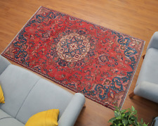 4x7 Traditional Hand Knotted Oriental Vintage Wool RED Floral Area Rug picture