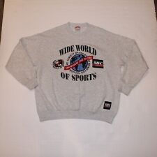 Vintage ABC Wide World of Sports Sweatshirt Embroidered Logo Men's Size XL Gray picture