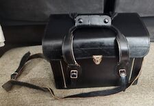 Vintage Homa Black Zipper Front Camera Supply Carrying Case/ Corduroy Lining  picture