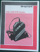 Graymark 542 AM/FM Portable Radio Kit MANUAL ONLY picture