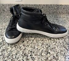 $595 Tod's Black Leather High Top Lace Up Sneaker Shoe Size 10.5 /US 12 /EU 45 picture