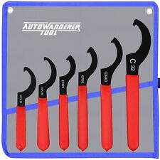 AutoWanderer Tool Universal Spanner Wrench Set 6Pcs Steel Adjustable Shock Wrenc picture