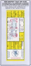 Ken Griffey HR #150 1st KINGDOME Father Son Teammates 1990 Mariners FULL Ticket picture