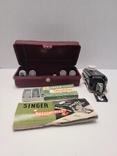 1952 Singer Slant Shank Buttonholer in Burgundy Case # 160743 Templates & Instru picture