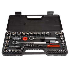 Stalwart 52-Piece 1/4, 3/8 and 1/2 Drive Metric and SAE Socket Set，tool_set picture