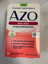 Azo Promotes Vaginal Balance Vaginal Suppositories 30ct exp12/2024 #308 picture