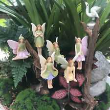 6pcs Mini Garden Fairies Figurines Mini Fairy Statue Garden Ornament Decoration picture