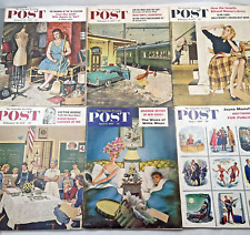 Vintage 1957 Saturday Evening Post Magazine Lot Jayne Mansfield Mickey Mantle picture