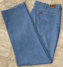 Vintage Lee Rider Jeans Pants Size 40x34 Union Made In USA Light Denim picture