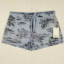 PJ Salvage Shorts Small Soft Stretch Knit Blue Tropical Print picture
