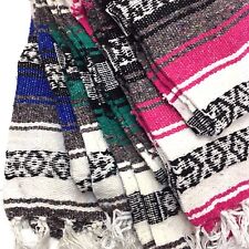 Genuine Falsa Mexican Blanket Hand Woven Serape Throw Yoga Mat Made in Mexico  picture