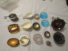 15ct LOT GLASS AND METAL MASTER ANTIQUE SALT CELLERS ESTATE FRESH SALTS RARE picture