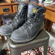 Work Boots CAT Caterpillar Men's Size 11 Manifold Steel-Toe Black Leather T-900 picture