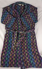 Vintage Norm Thompson Robe Bath Terry Cloth Geometric  picture
