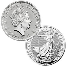 2021 Great Britain £2 Silver Britannia 1oz .999 BU Brilliant Uncirculated picture