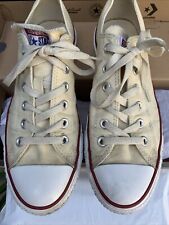 Converse Chuck Taylor All Star Ox Low Unbleached Men 8 Women 10 Box EUC picture