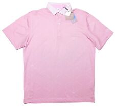 PUMA GOLF Arnold Palmer Performance Polo Shirt Pale Pink Lines Medium M ~ New picture