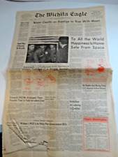 Moon Landing News Paper July 25th 1969 Safe from Space Wichita Eagle :D picture