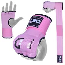 DEFY Gel Padded Ladies Inner Gloves with Hand Wraps MMA Muay Thai Pink S to XL  picture