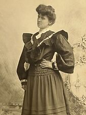 Galva Illinois Vintage Cabinet Photo Ollie Reno Pretty Woman 1890's picture