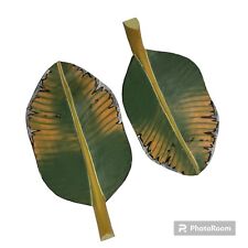 Bermuda Trader Hand Painted Tropical Wood Banana Leaf Art picture