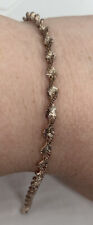 Vintage FAS 925 Italy Sterling Silver Twisted Chain Bracelet 7