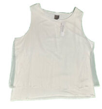 Chicos Size 3 Easy wear Double Layer Tank Alabaster White New With Tags picture