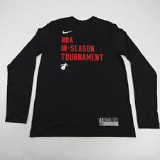 Miami Heat Nike NBA Authentics Dri-Fit Long Sleeve Shirt Men's Black New picture